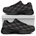 Dot Geometric Triangle Pattern Print Black Chunky Shoes