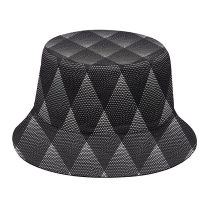 Dot Geometric Triangle Pattern Print Bucket Hat