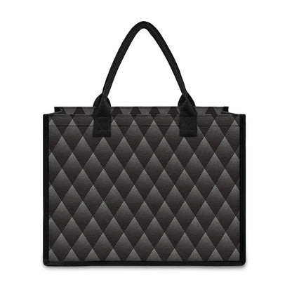 Dot Geometric Triangle Pattern Print Canvas Tote Bag