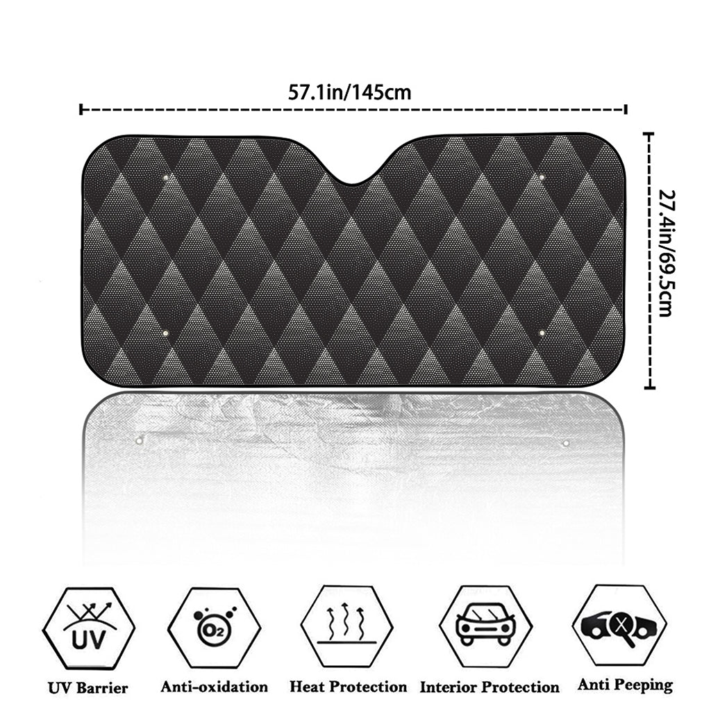 Dot Geometric Triangle Pattern Print Car Windshield Sun Shade