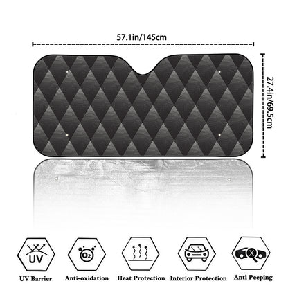 Dot Geometric Triangle Pattern Print Car Windshield Sun Shade