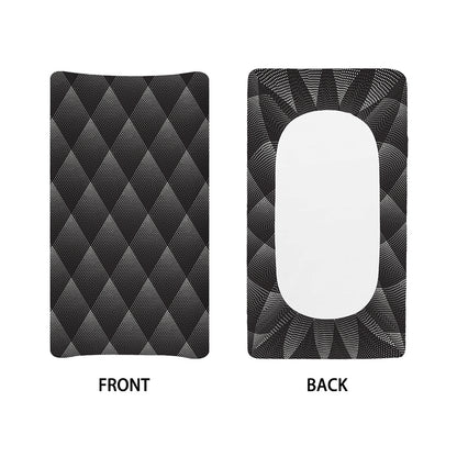 Dot Geometric Triangle Pattern Print Changing Pad Cover
