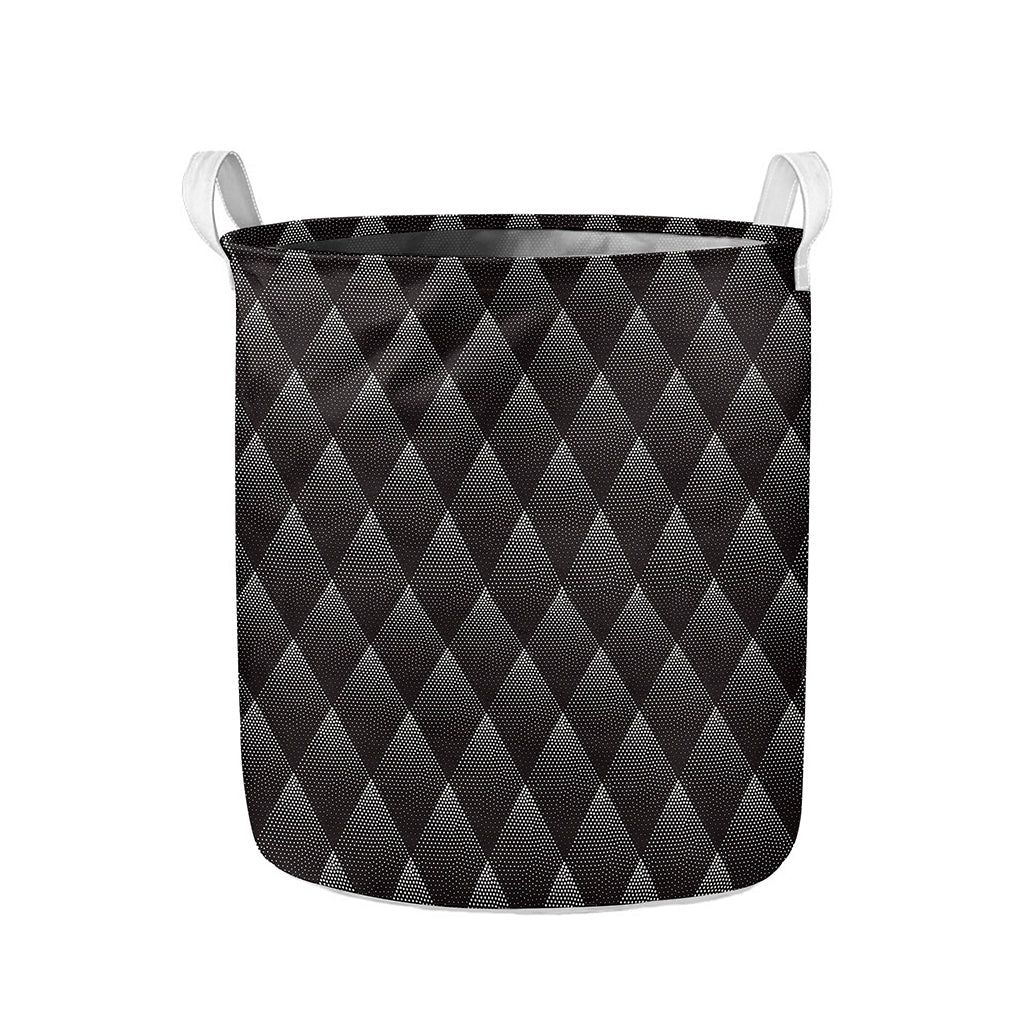 Dot Geometric Triangle Pattern Print Collapsible Laundry Basket
