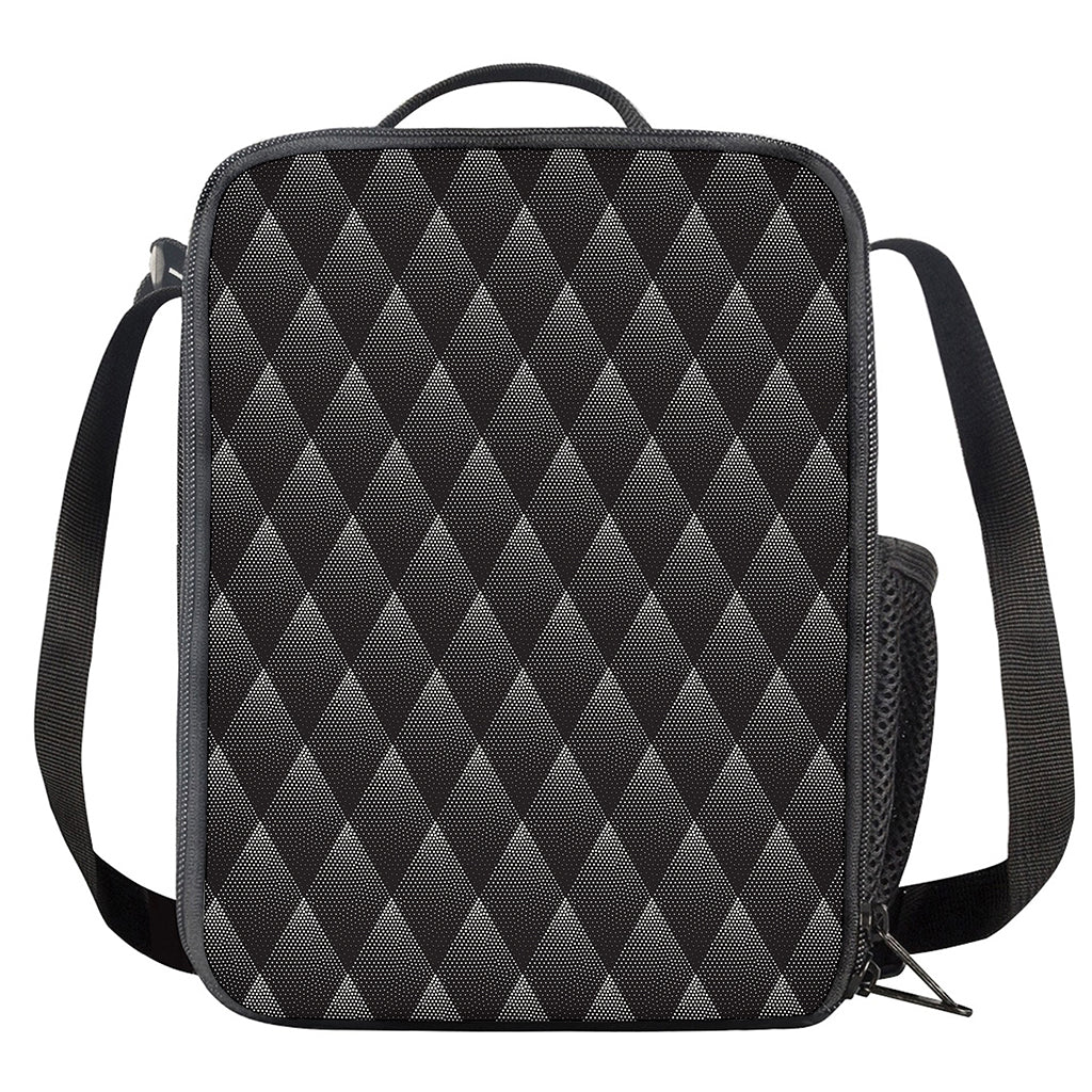 Dot Geometric Triangle Pattern Print Crossbody Lunch Bag