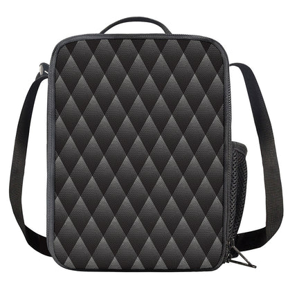 Dot Geometric Triangle Pattern Print Crossbody Lunch Bag