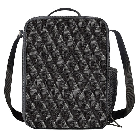 Dot Geometric Triangle Pattern Print Crossbody Lunch Bag