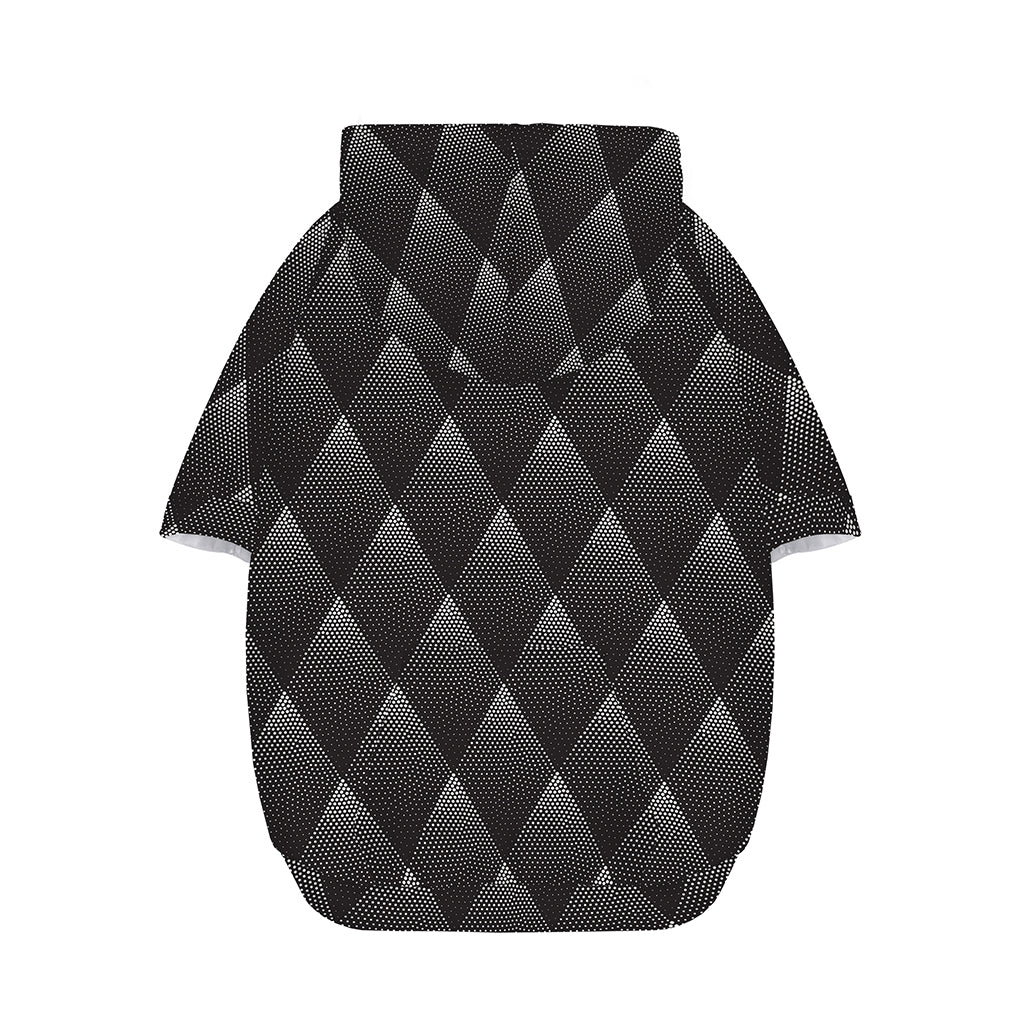 Dot Geometric Triangle Pattern Print Dog Zip Up Hoodie