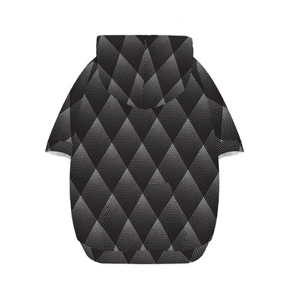 Dot Geometric Triangle Pattern Print Dog Zip Up Hoodie