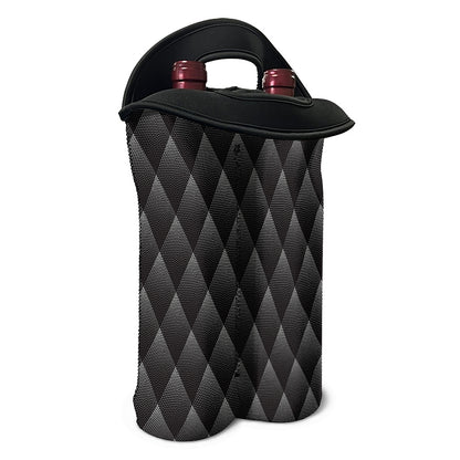 Dot Geometric Triangle Pattern Print Double Neoprene Wine Tote