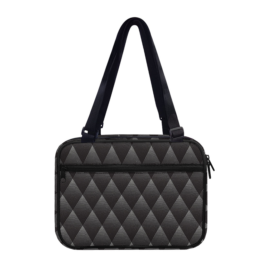 Dot Geometric Triangle Pattern Print Double Strap Bible Bag