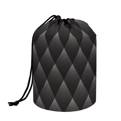 Dot Geometric Triangle Pattern Print Drawstring Makeup Bag