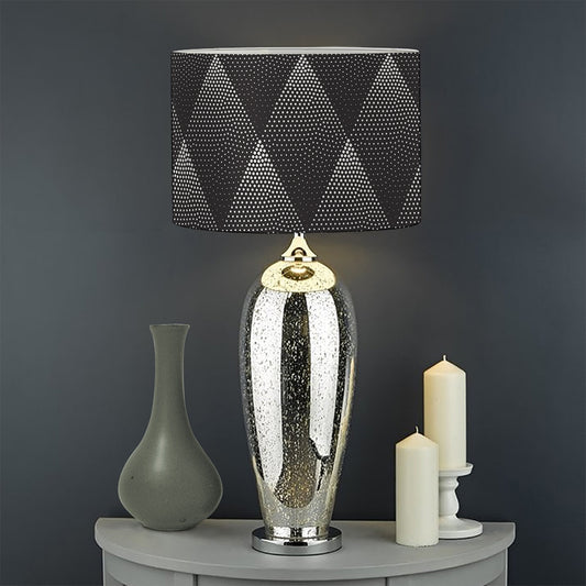 Dot Geometric Triangle Pattern Print Drum Lamp Shade