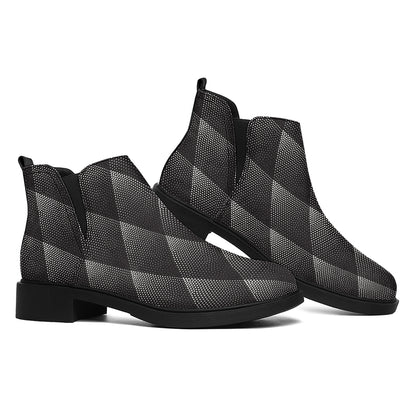 Dot Geometric Triangle Pattern Print Flat Ankle Boots