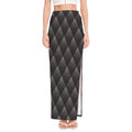 Dot Geometric Triangle Pattern Print High Slit Maxi Skirt