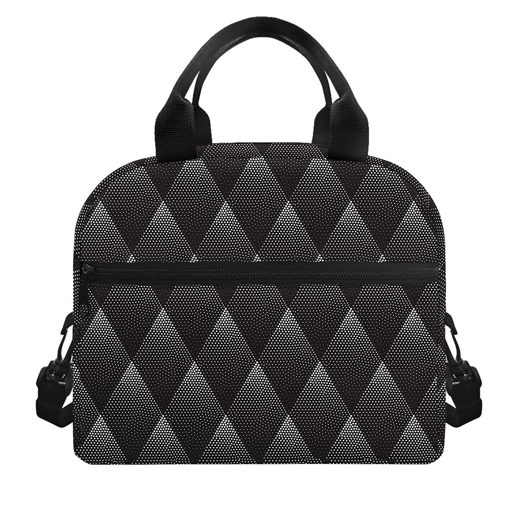Dot Geometric Triangle Pattern Print Insulated Lunch Bag