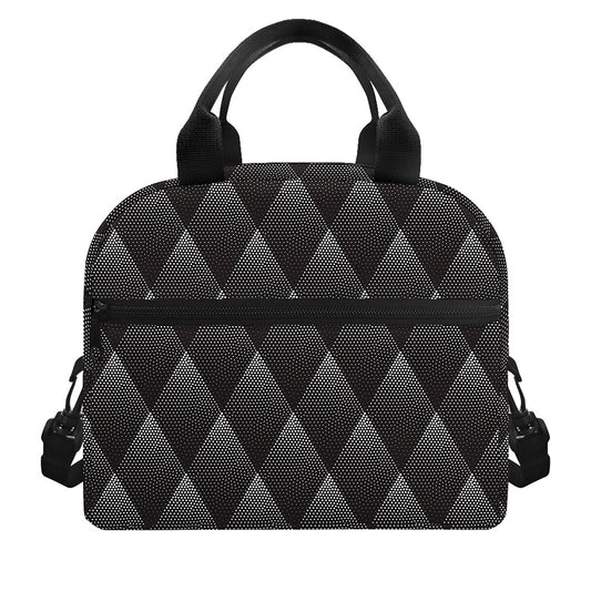 Dot Geometric Triangle Pattern Print Insulated Lunch Bag