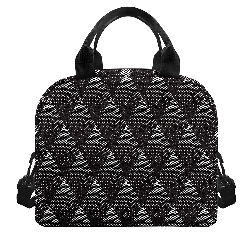 Dot Geometric Triangle Pattern Print Insulated Lunch Bag
