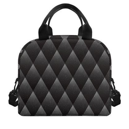Dot Geometric Triangle Pattern Print Insulated Lunch Bag