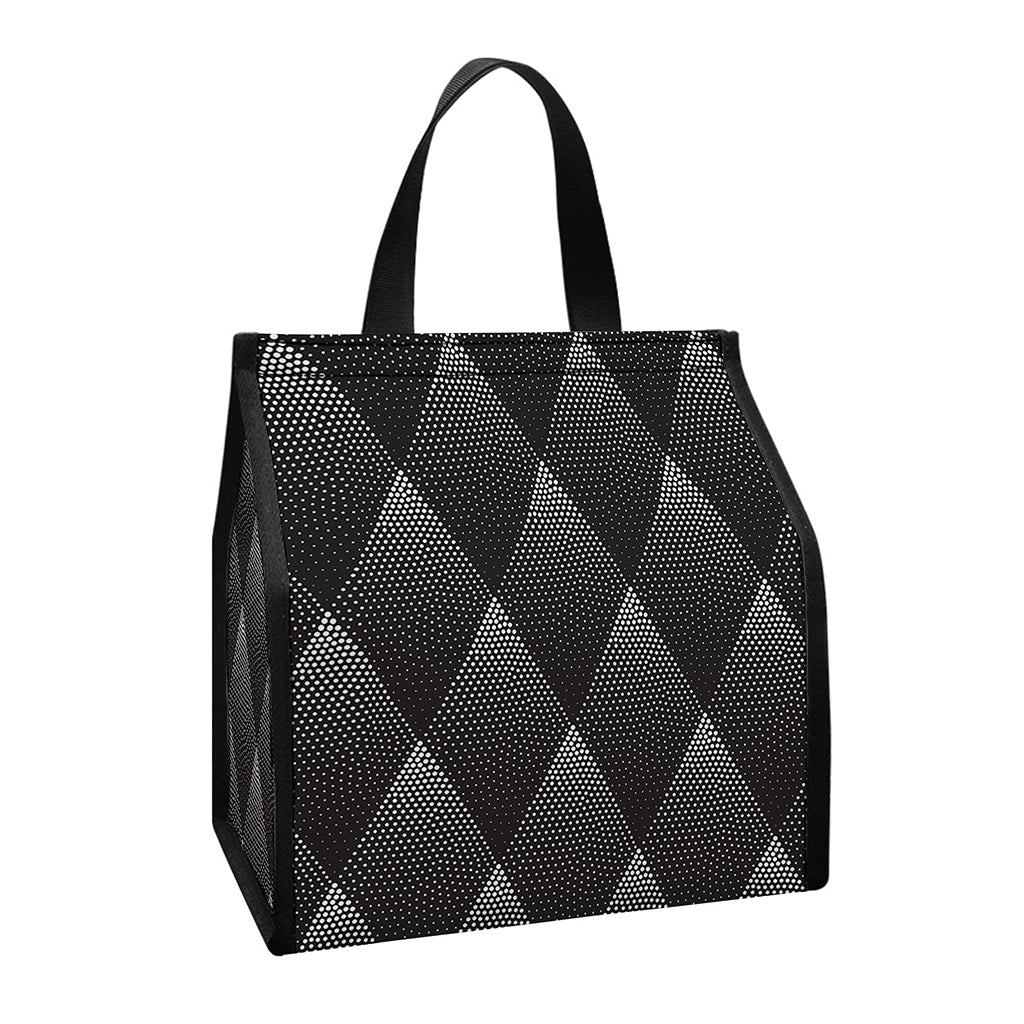 Dot Geometric Triangle Pattern Print Insulated Lunch Tote