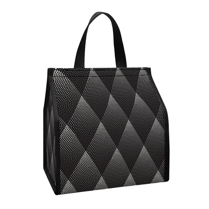 Dot Geometric Triangle Pattern Print Insulated Lunch Tote