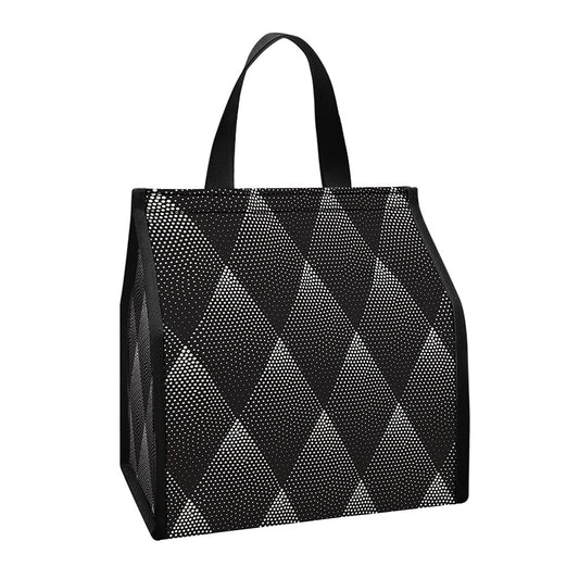 Dot Geometric Triangle Pattern Print Insulated Lunch Tote