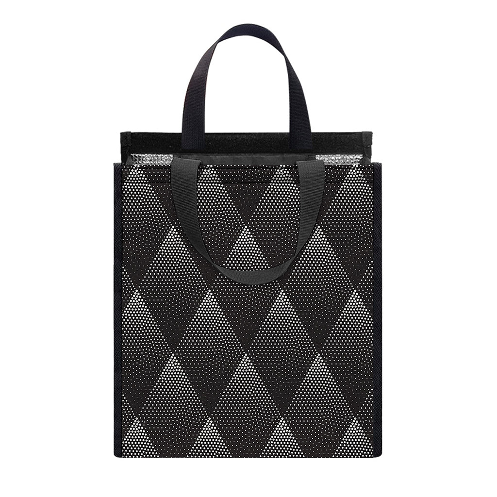 Dot Geometric Triangle Pattern Print Insulated Lunch Tote
