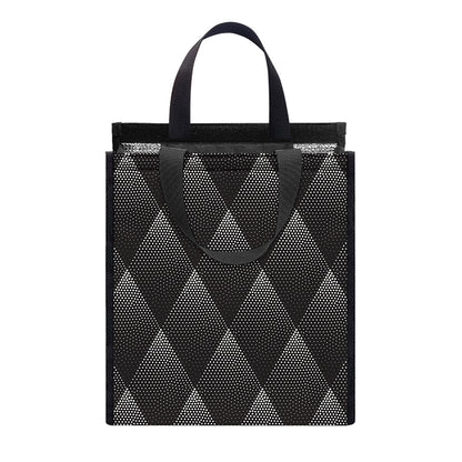 Dot Geometric Triangle Pattern Print Insulated Lunch Tote