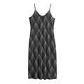 Dot Geometric Triangle Pattern Print Jersey Midi Cami Dress