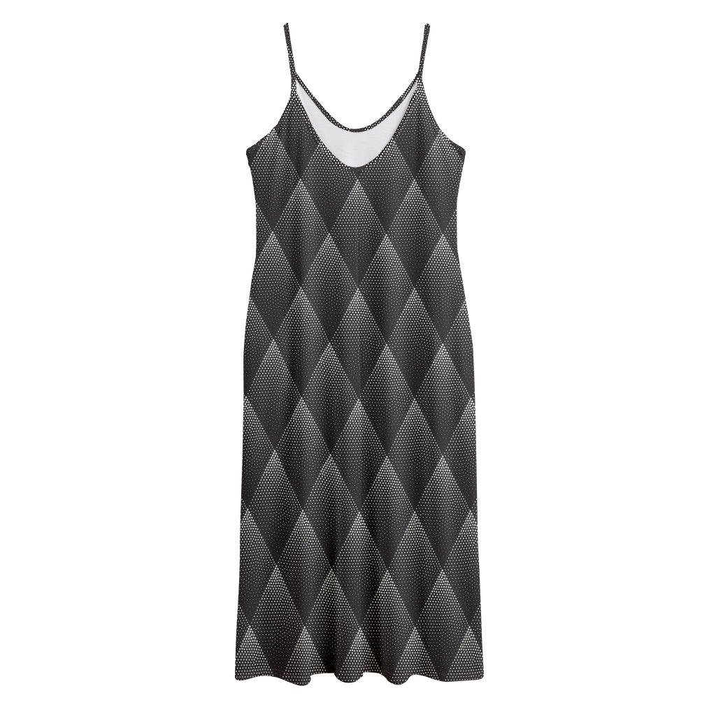 Dot Geometric Triangle Pattern Print Jersey Midi Cami Dress