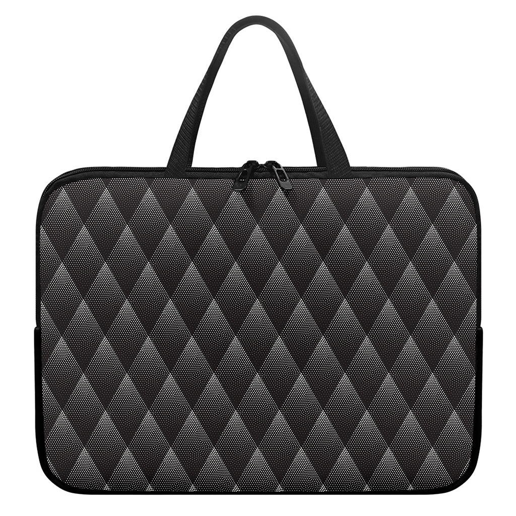 Dot Geometric Triangle Pattern Print Laptop Sleeve With Handle