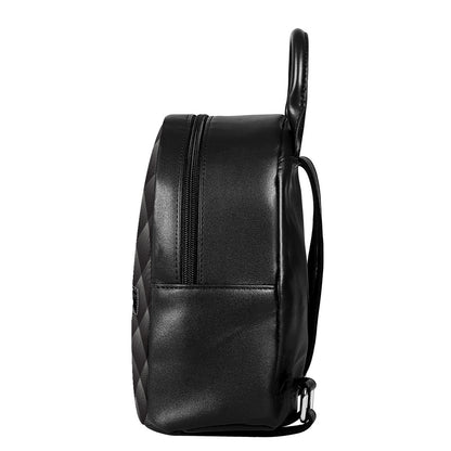 Dot Geometric Triangle Pattern Print Leather Backpack