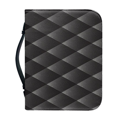 Dot Geometric Triangle Pattern Print Leather Bible Cover