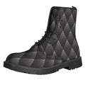 Dot Geometric Triangle Pattern Print Lace-Up Boots