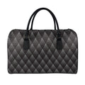 Dot Geometric Triangle Pattern Print Leather Duffel Bag