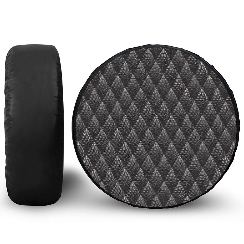 Dot Geometric Triangle Pattern Print Leather Spare Tire Cover