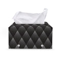Dot Geometric Triangle Pattern Print Leather Tissue Box Cover