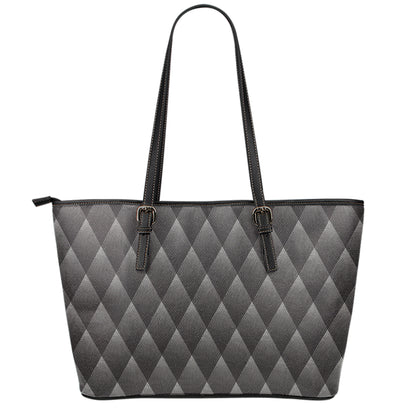 Dot Geometric Triangle Pattern Print Leather Tote Bag