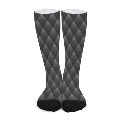 Dot Geometric Triangle Pattern Print Long Socks