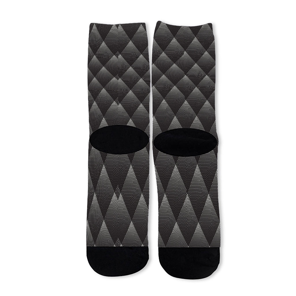 Dot Geometric Triangle Pattern Print Long Socks