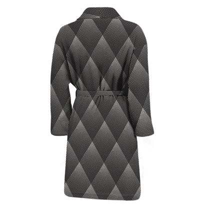 Dot Geometric Triangle Pattern Print Men's Bathrobe