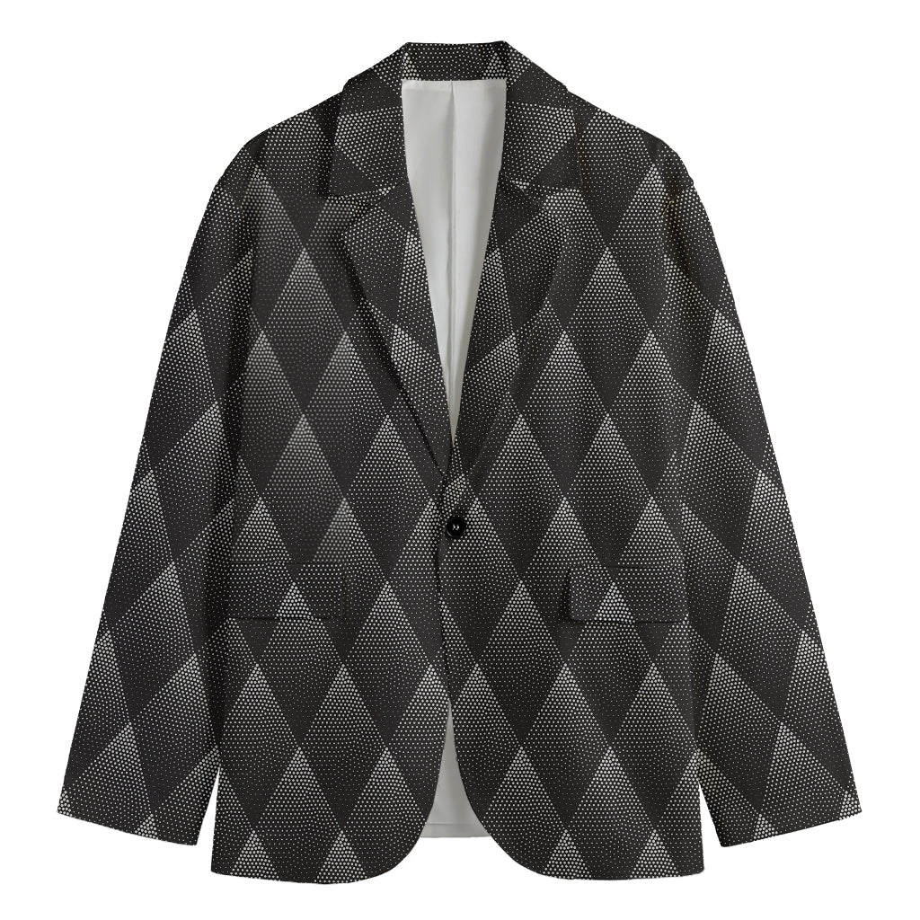 Dot Geometric Triangle Pattern Print Men's Blazer