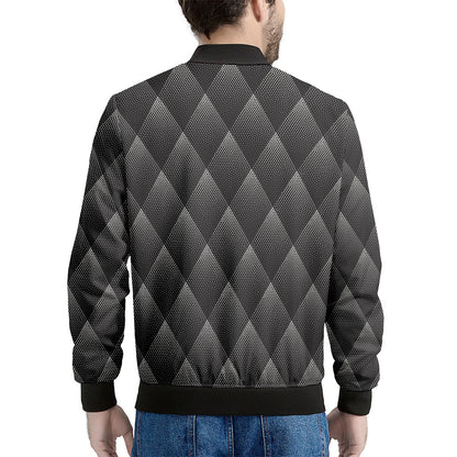 Dot Geometric Triangle Pattern Print Men's Bomber Jacket