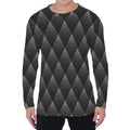 Dot Geometric Triangle Pattern Print Men's Long Sleeve T-Shirt