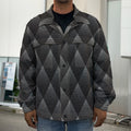 Dot Geometric Triangle Pattern Print Men's Shirt Jacket