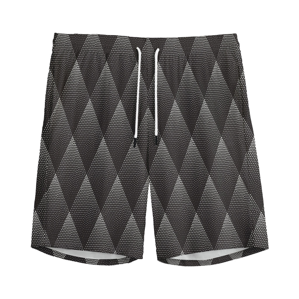Dot Geometric Triangle Pattern Print Men's Sports Shorts