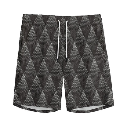 Dot Geometric Triangle Pattern Print Men's Sports Shorts