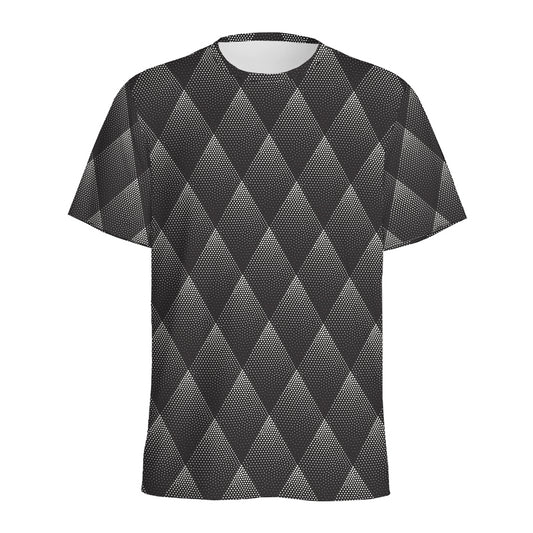 Dot Geometric Triangle Pattern Print Men's Sports T-Shirt