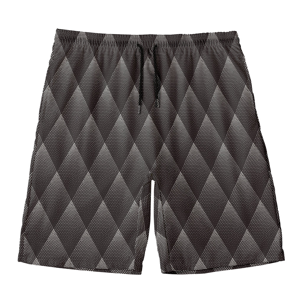 Dot Geometric Triangle Pattern Print Men's Swim Trunks