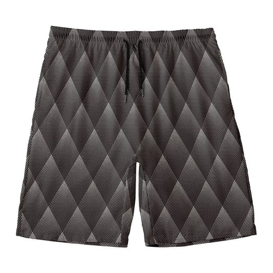 Dot Geometric Triangle Pattern Print Men's Swim Trunks