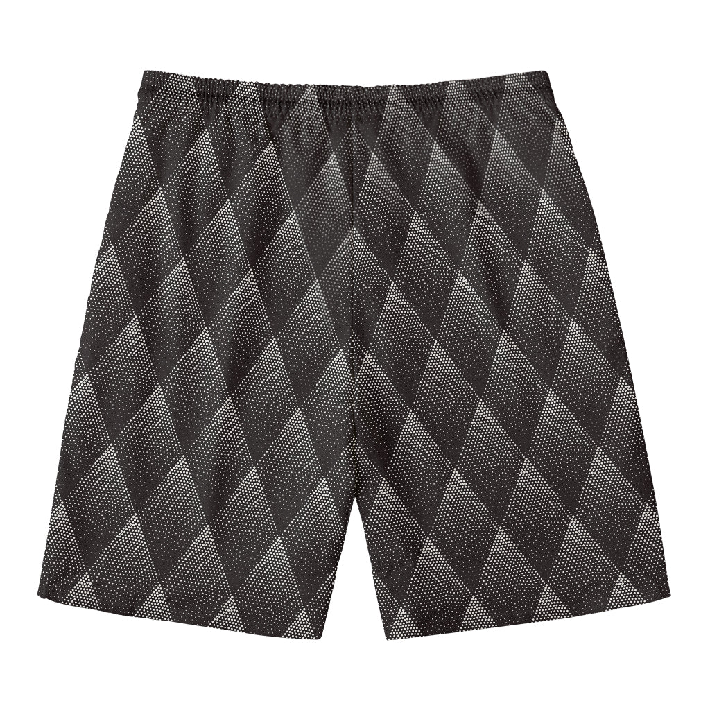 Dot Geometric Triangle Pattern Print Men's Swim Trunks
